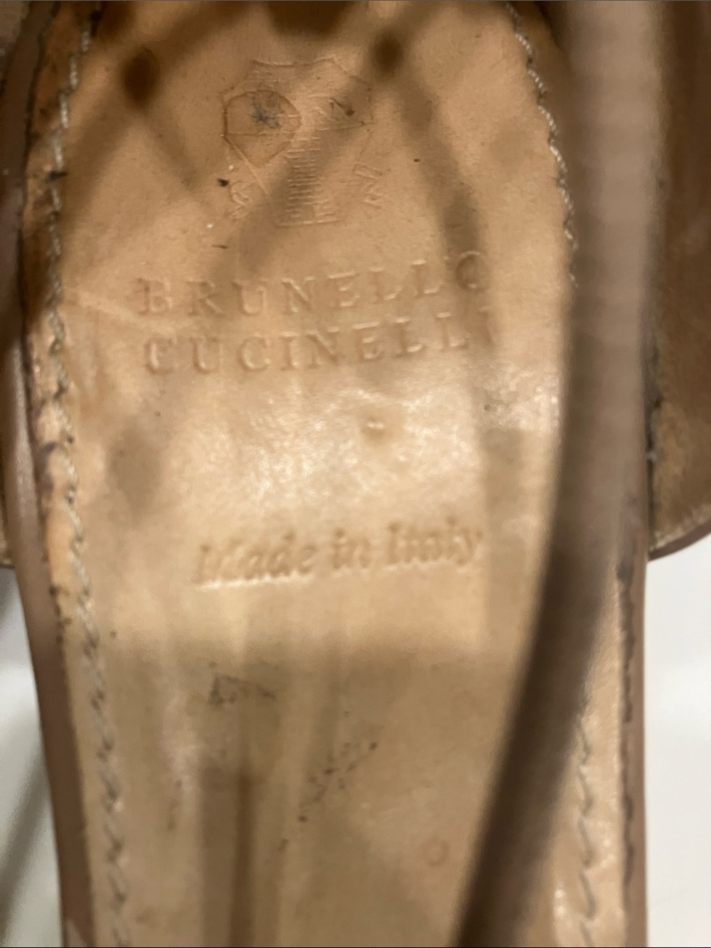 Rare Brunello Cucinelli Leather/Suede Ankle Lace Flatform Wedge Sz 40 Taupe- EUC - Picture 4 of 14